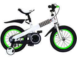 Детский велосипед Royal Baby Buttons Steel 14" белый с зеленым