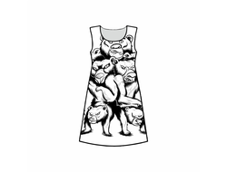 Платье 3D с Полной Запечаткой Хижина Чудес №8