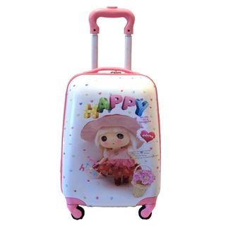 Детский чемодан на 4 колесах Кукла Happy