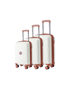 Комплект из 3х чемоданов Somsonya Sound Полипропелен S,M,L Белый