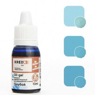 Краситель Жирорастворимый Kreda, Oil-gel 10 г, Голубой