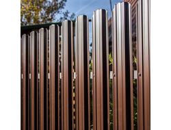 Забор из штакетника трапеция полимер двухсторонний 0,5 мм Высота 2 м