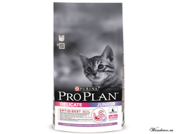 PRO PLAN Optidigest Delicate Junior Про План корм для котят с чувствительным пищеварением - индейка, 1,5 кг