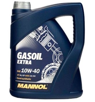 07990 Масло моторное MANNOL Gasoil Extra SAE 10W40 полусинтетическое., 4 л.