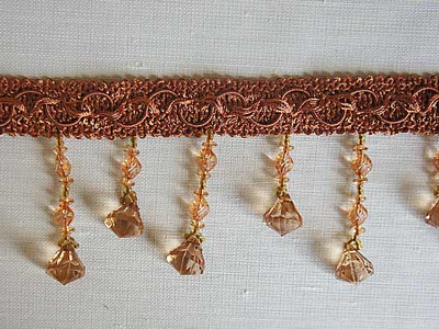 Арт. 535515. Декоративная тесьма со стеклярусом для штор оптом