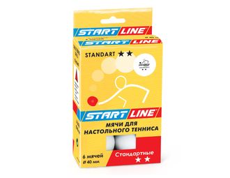 Мячи для настольного тенниса Start Line STANDART 2* (6 шт.)