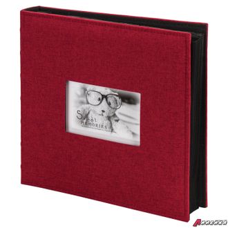 Фотоальбом BRAUBERG на 500 фото 10×15 см, ткань, бордовый. 391187