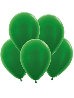 Воздушный шар с гелием "Зеленый металл" 30 см