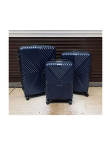 Комплект из 3х чемоданов ABS Х-образный S,M,L темно-синий