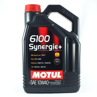 Масло моторное MOTUL 6100 Synergie+ 10W-40 4 л. Стандарты: ACEA A3/B4, API SL/CF