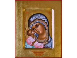 Игоревская Богородица. Рукописная икона. 13х16см.