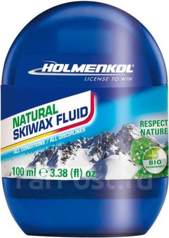 Эмульсия HOLMENKOL универс BIO. Natural Wax Fluid 0° -20°C, 100 ml. Баллон с апплик и растиркой 24024