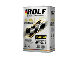 Масло ROLF TRANSMISSION PLUS 75W-90 GL-4/GL-5 синтетическое 4л