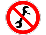 Знак P23 «Запрещается пользоваться неисправным инструментом»