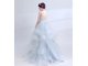 Светло-серое свадебное платье с воланами "Marchesa"