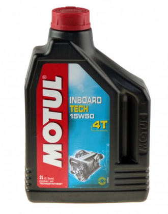 Специальное масло для стационарных дв. MOTUL INBOARD TECH 4T 15W-50 полусинтетическое 2 л.