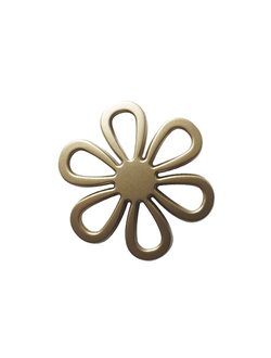 Коричневый металлик, форма "Ромашка", клипса декоративная для штор