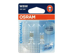 Лампа стандарт OSRAM 12V 5,2W 2.1x9.5d 2 шт. в блистере