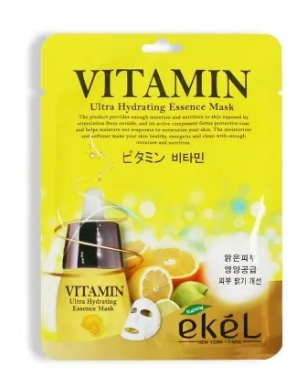 EKEL Маска тканевая с витамином С VITAMIN Ultra Hydrating Essence Mask, 1 шт. 538792