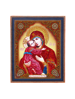 Алмазная мозаика Anya Икона Владимирской Пресвятой Богородицы 27х33см.