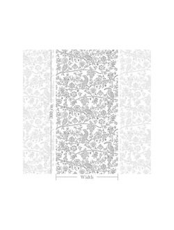 FA1122.  Портьера с тропическими птичками