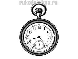 штамп полимерный Large pocket watch