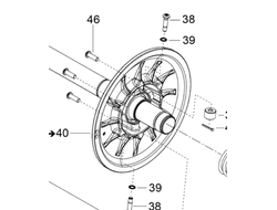 Вал ведомого вариатора оригинал BRP 417127409 417127198/ 417127328 для BRP LYNX/Ski-Doo (Fixed Flange Ass'y)