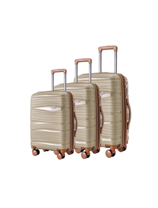 Комплект из 3х чемоданов Somsonya Air Полипропелен S,M,L Светло-коричневый