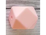 Гексагон 17мм - розовый кварц