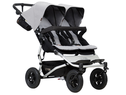 Коляска прогулочная для двойни Mountain Buggy Duet 3.0 Silver