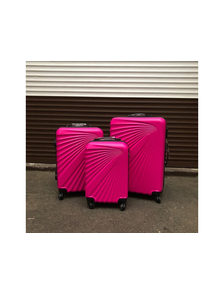 Комплект из 3х чемоданов Olard ABS S,M,L малиновый