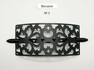 Арт. "Вензеля". Металлическая пряжка-подхват для портьер