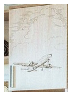 Створка пенала с рисунком «Самолет»