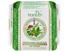 Прокладки женские на травах «Нефритовая свежесть» супертонкие ежедневные, 25 шт. /Код: 61921