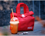 сумка для обедов красная с логотипом