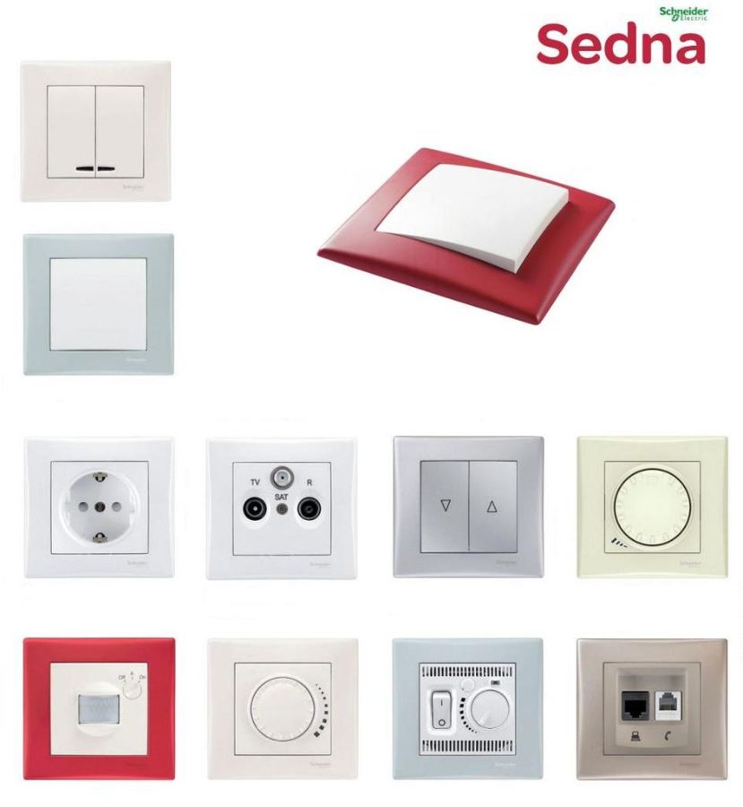 Серия розеток и выключателей SEDNA от Schneider Electric