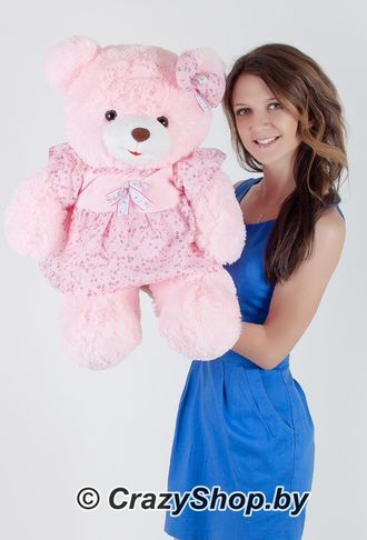 Медведица "Джулия" 70 см. розовая