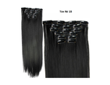 Волосы HIVISION Collection искусственные на заколках 50-55 см (5 прядей) №1B