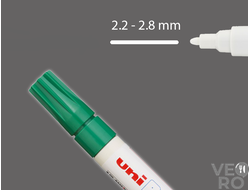 Зеленый масляный промышленный перманентный маркер маркер 2.2-2.8 мм UNI PAINT PX-20