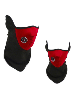 Маска из неопрена и флиса красная