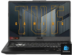 17.3" Ноутбук ASUS TUF Gaming F17 FX706HF-HX014 черный Full HD (1920x1080), IPS,144 Гц  Intel Core i5-11400H, ядра: 6 х 2.7 ГГц, RAM 16 ГБ, SSD 512 ГБ, GeForce RTX 2050 4 ГБ, без ОС