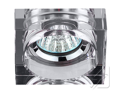 Светильник JCDR G5.3 стекло толстое 8180  серебро