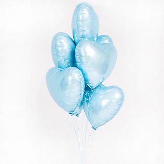 Фольгированный шар - Сердце 20" Светло-голубой