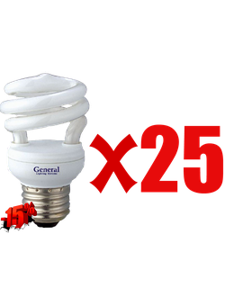 Комплект энергосберегающих ламп General 11w E27