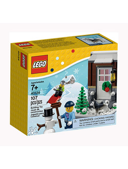 Внешний Вид Упаковочной Коробки Конструктора Lego # 40124 «Зимние Развлечения»