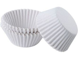 Бумажные формы для кексов Белые, 50*30 мм, 25 шт
