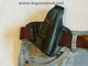 Russian authentic leather belt wide holster PM, MP-654K, Makarov, Walther PPK BLACK