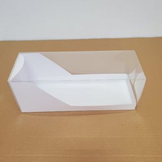 Коробка для рулета прозрачная, цвет белый 30х11х11
