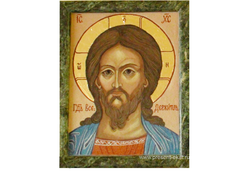 Икона Иисус Христос рама змеевик, 180х230мм