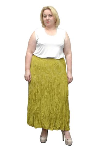 Женственная юбка арт. 5159 Размеры 58-84 (цвет олива)